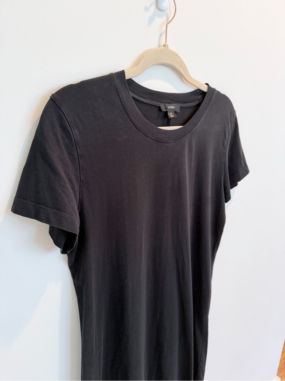 J. Crew Cotton Midi T Shirt Dress in Black, Size Medium - Picture 5 of 8